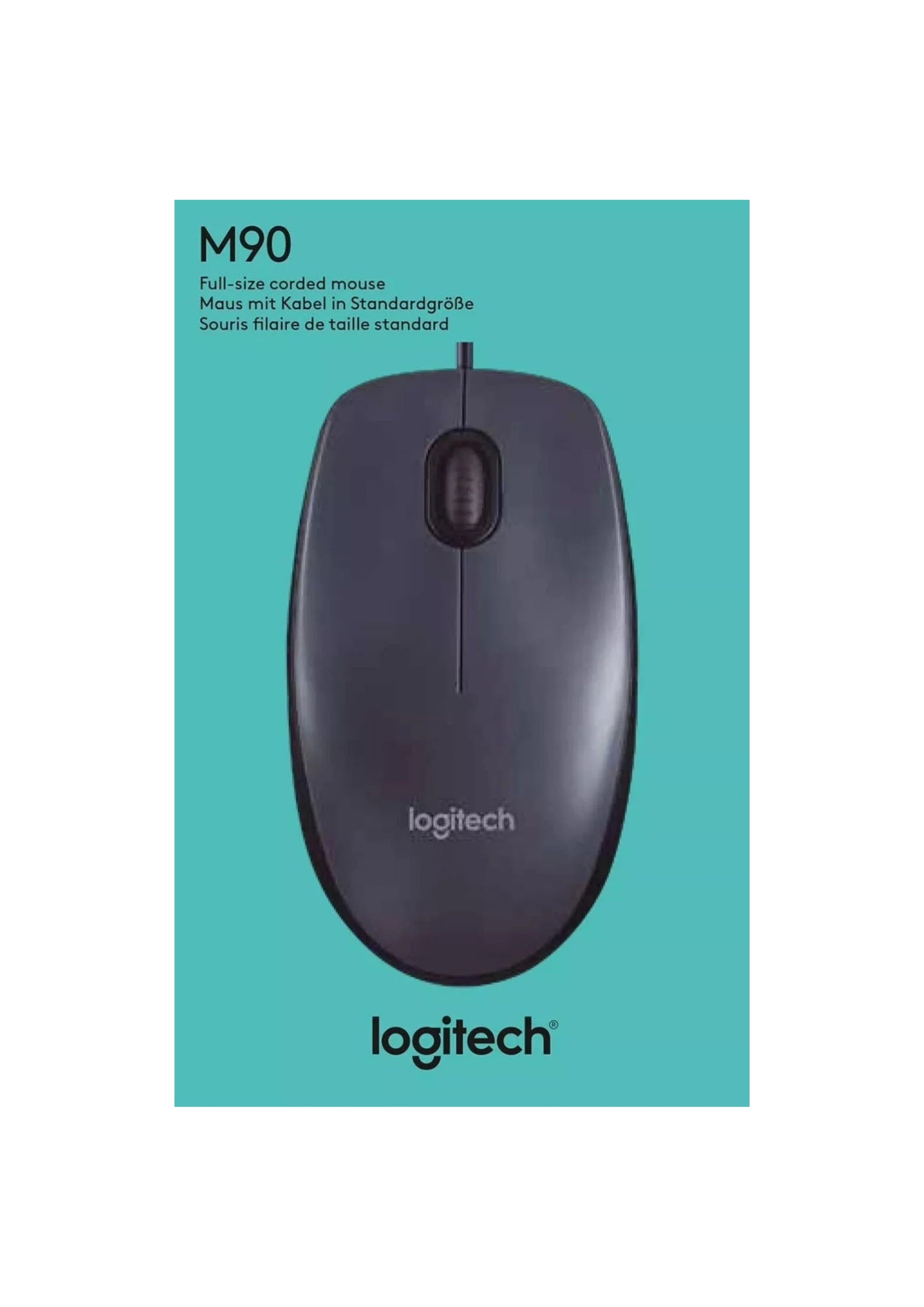 Logitech M90 USB Optical Mouse ( Black)